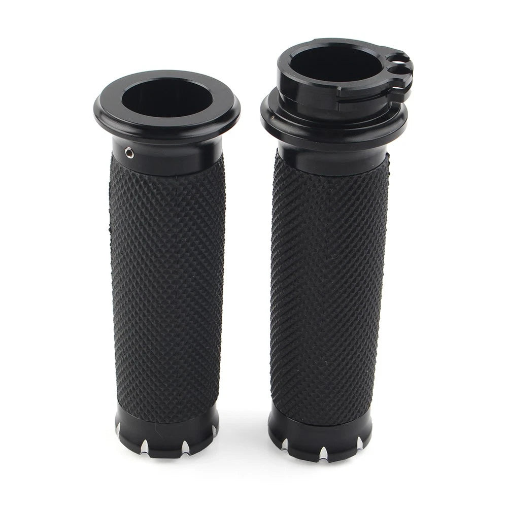 1" Black Handlebar Hand Grips For Harley Touring Sportster Dyna Softail VRSC US