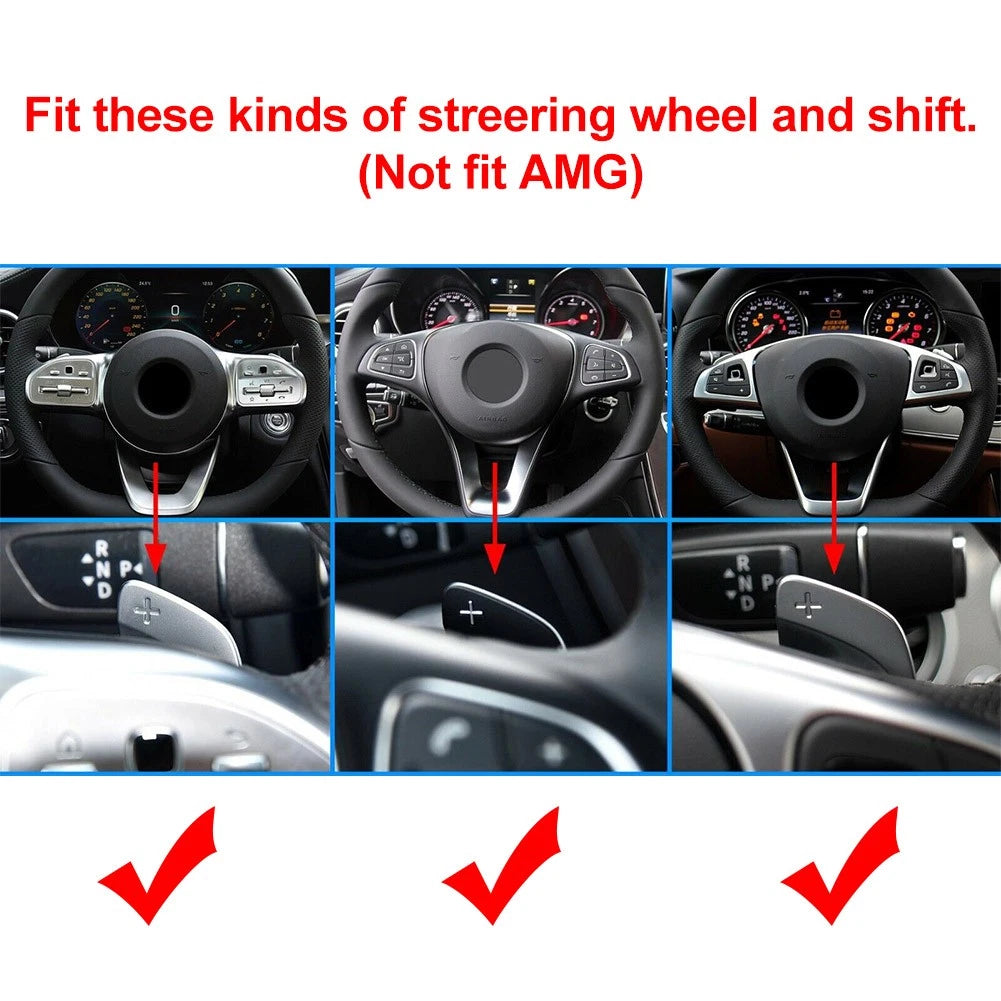 Pair Steering Wheel Shift Paddle Extension For Mercedes-Benz A/B/C/E/S/G/V-Class
