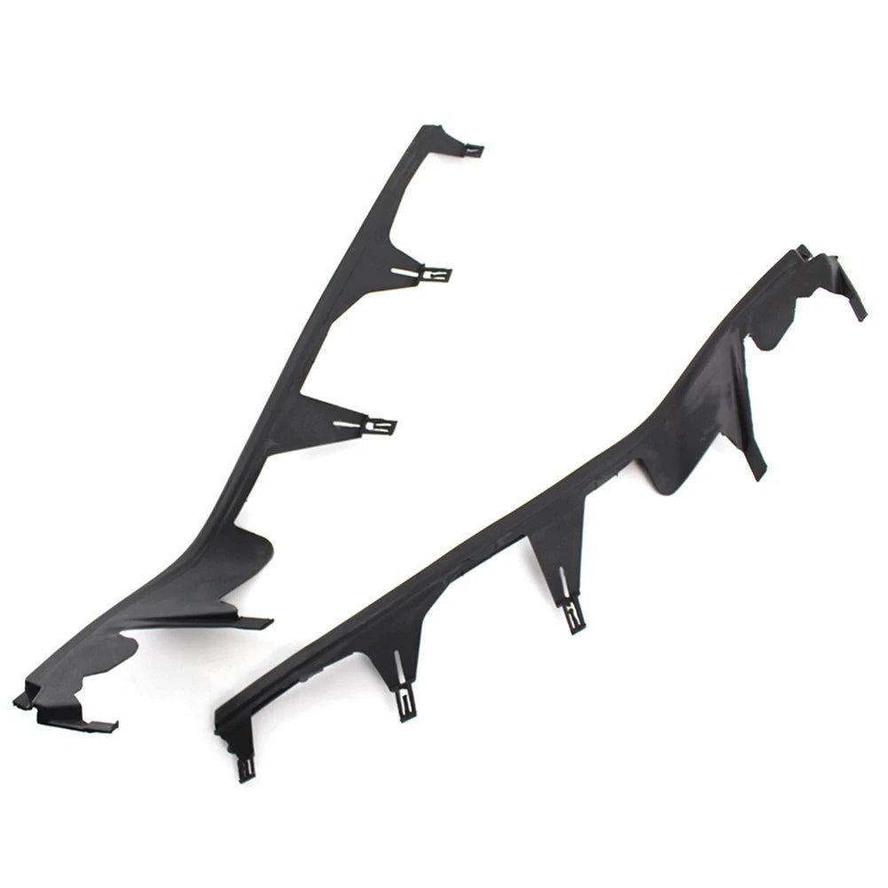 Pair Car Upper Headlight Lamp Cover Strip Trim For BMW 3 Series E46 4 Door 98-01
