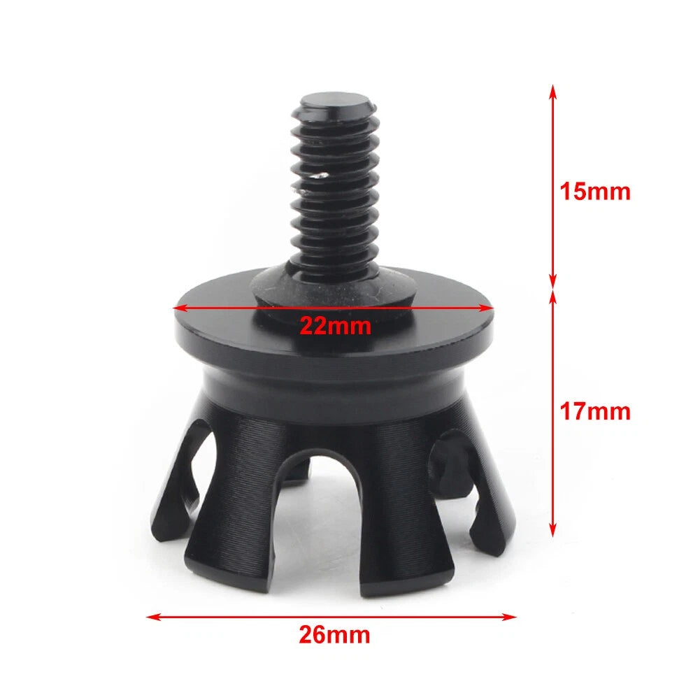 Imperial Crown Style Rear Seat Bolt Tab Screw Mount Aluminum For Harley 96+ Gold