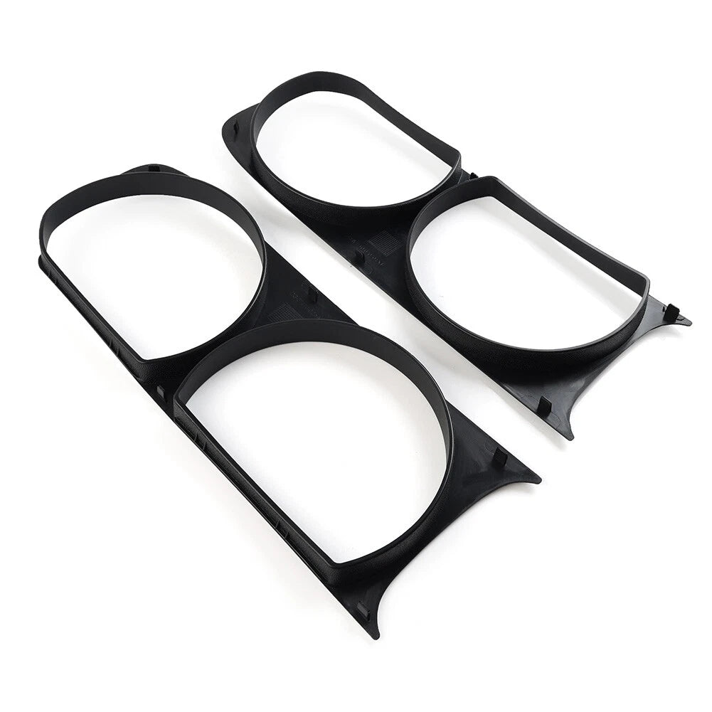 Headlight Headlamp Bezel Frame Trim For Dodge Challenger 2008-2014 Matte Black