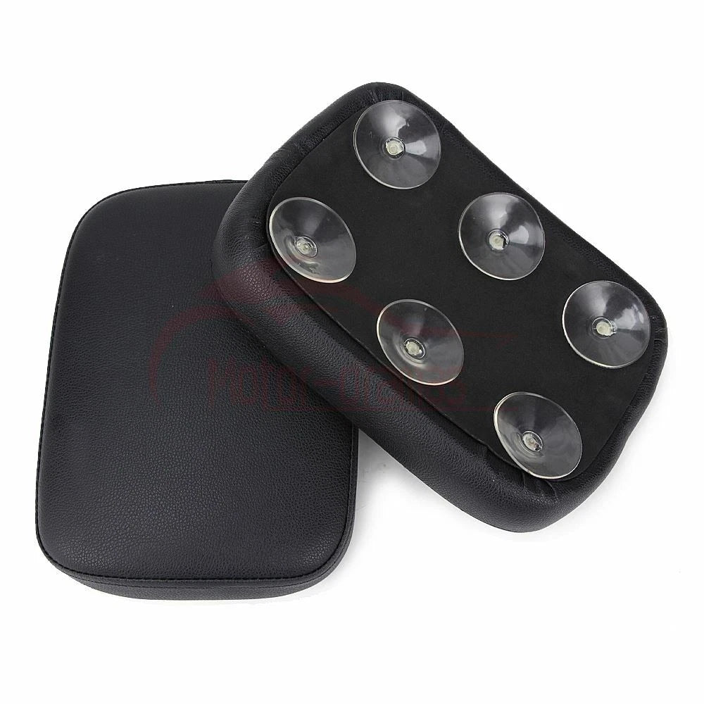 Rectangular Pillion Passenger Cushion Seat Pad 6 Suction Cup for Harley Custom