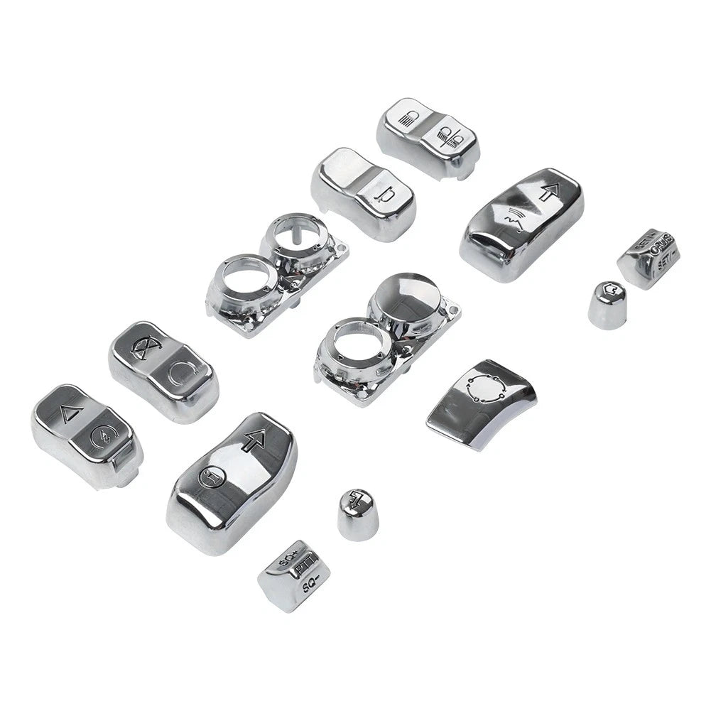 Hand Control Switch Housing Button Cap Chrome For Harley Road Electra Tri Glide