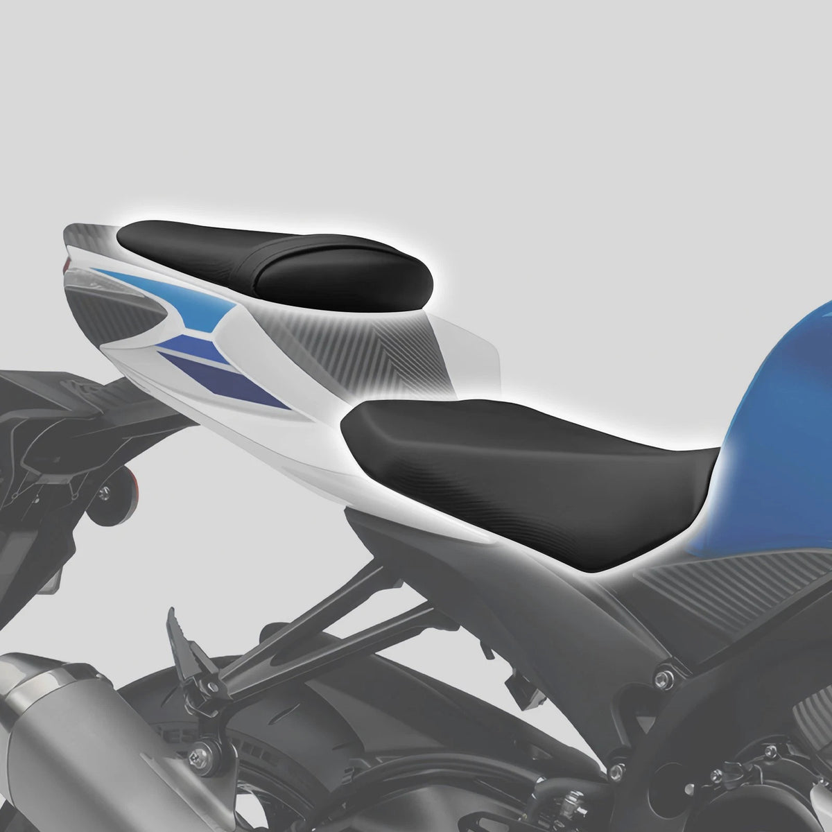 Driver & Passenger Seat Fit For Suzuki GSXR600 GSXR750 2011-2026 23 22 21 Black
