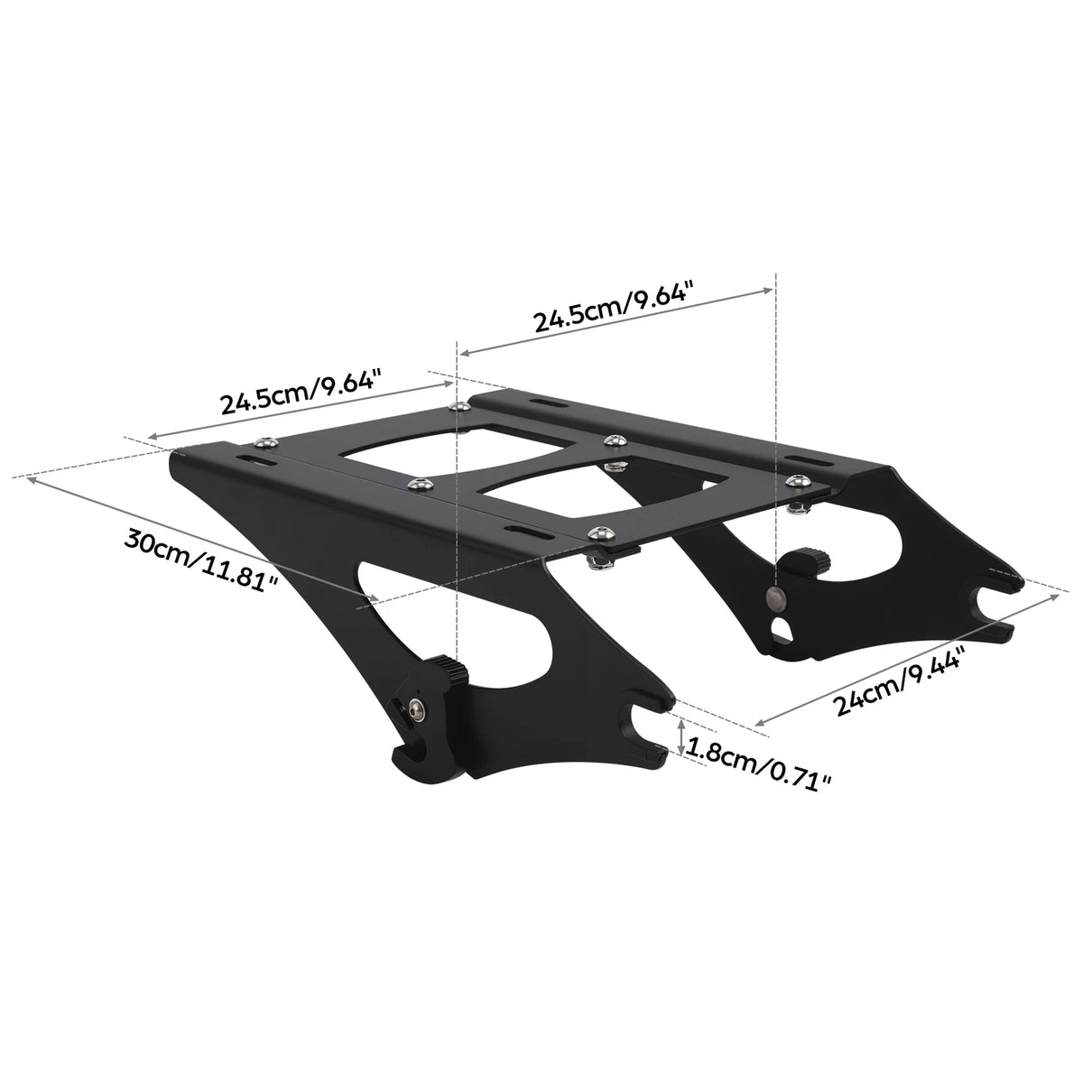 Black Razor Trunk Pad Mount Plate Docking Kit For Harley Road Glide 2014-25