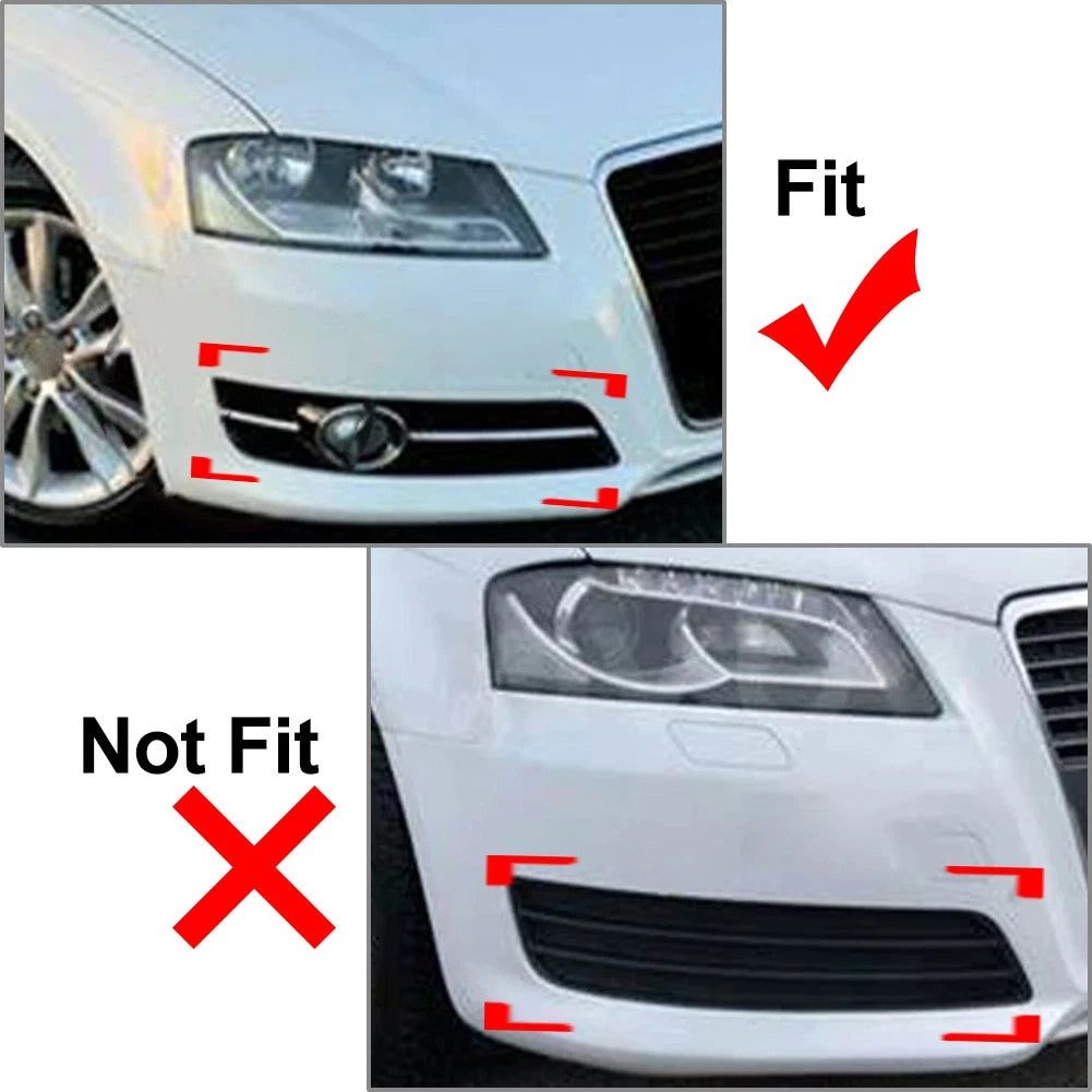 Black Fog Light Cover Front Bumper Honeycomb Grille For Audi A3 8P 2009-2012 US
