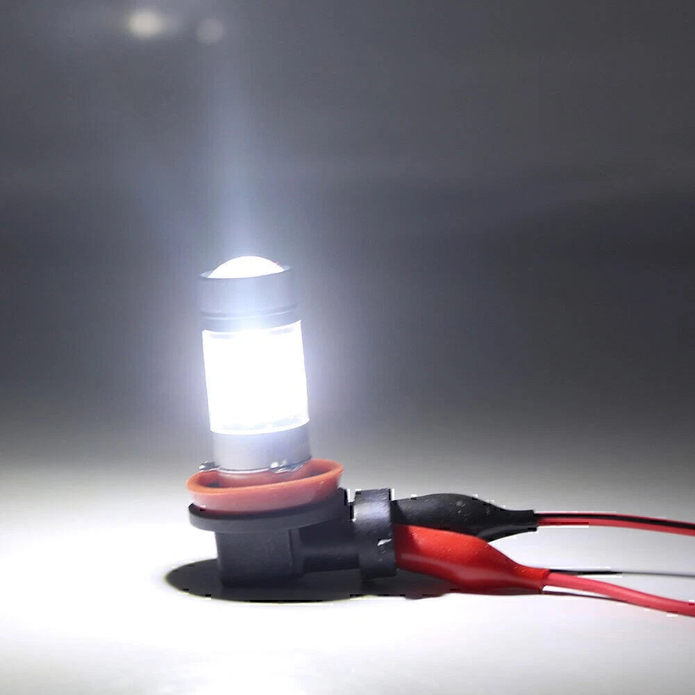2Pcs H8 White High Power COB LED Bulb Fog/Driving 3030 SMD Head Light Projection