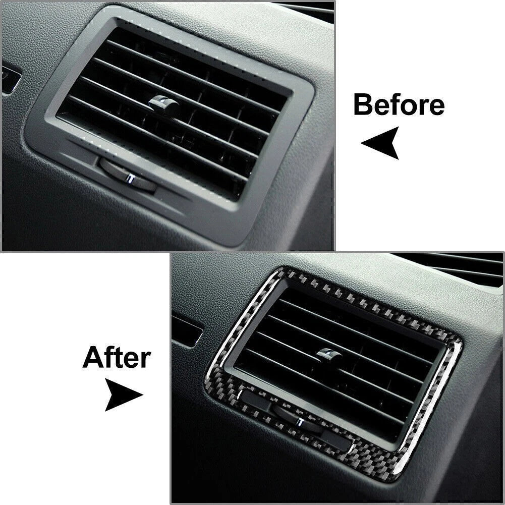 3x Carbon Look Interior Air Vent Outlet Cover Trim For Dodge Challenger 08-14 US