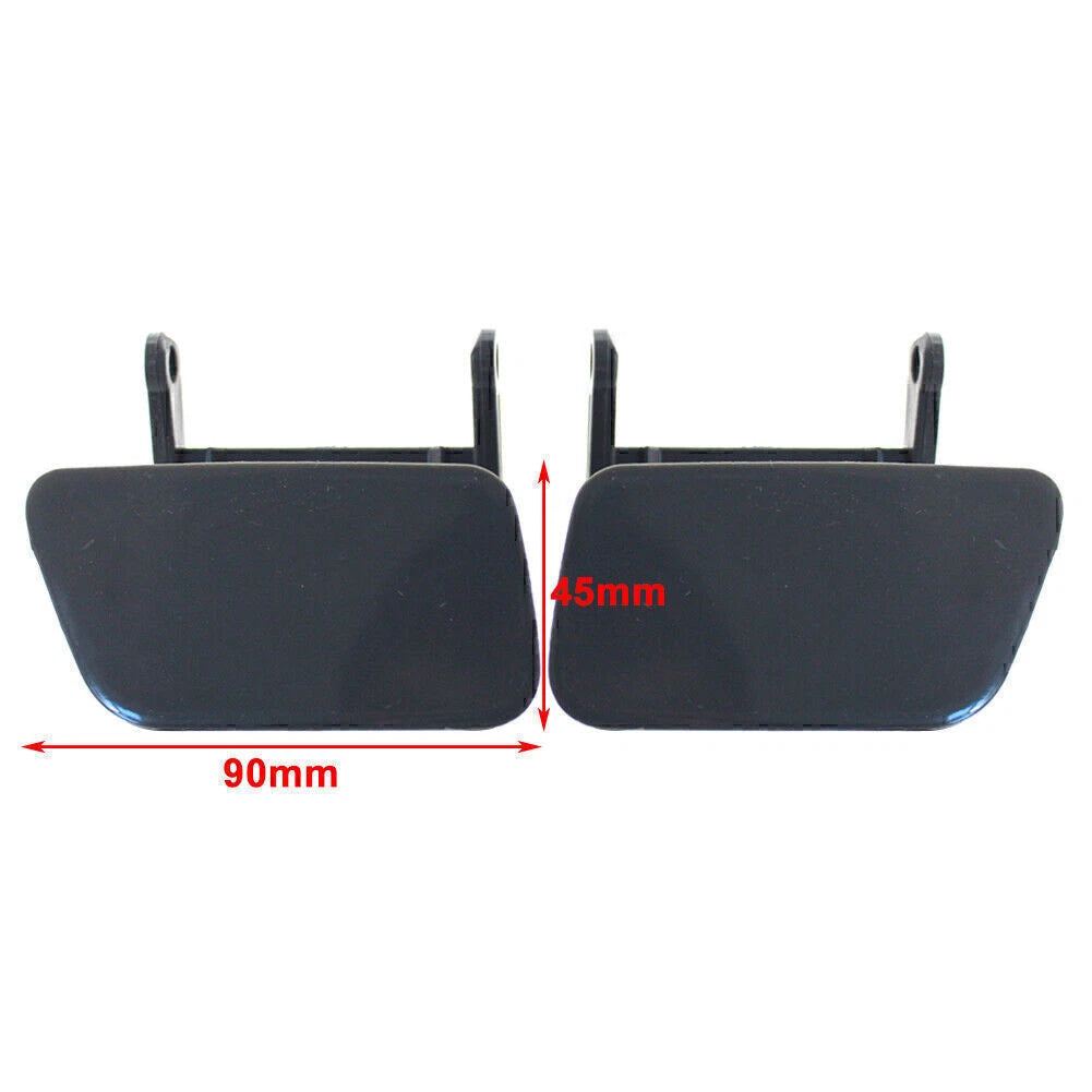 Bumper Headlight Headlamp Washer Cap Cover For BMW E60 5 Series 2004-2010 Pair