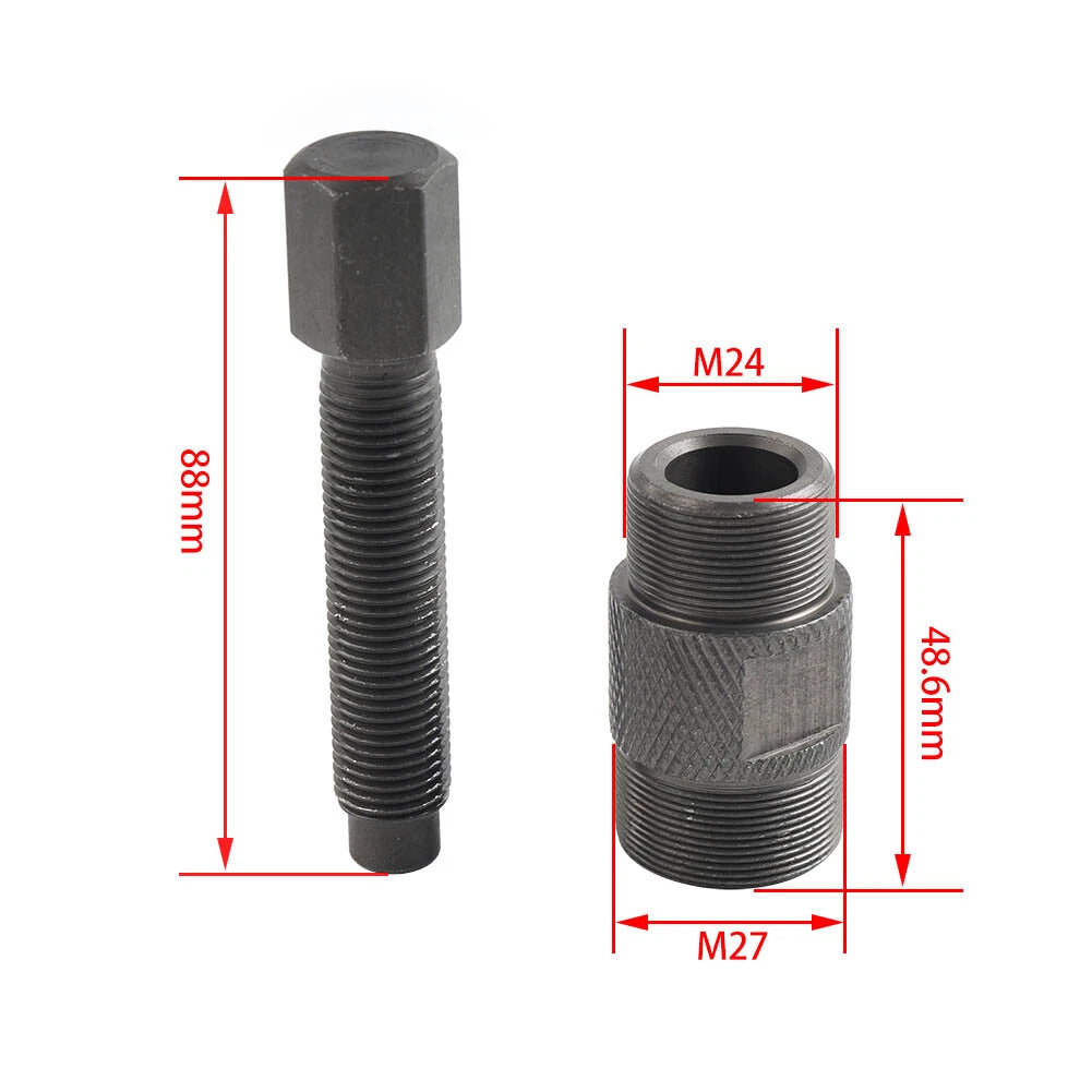 Motorcycle Flywheel Puller Magneto Stator Repair Tool Fit GY6 50 125CC M24 M27