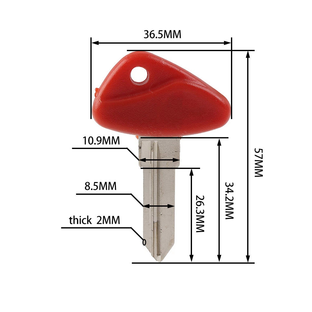 Uncut Blade Blank Key Red 1PCS For BMW R1150GS R1150RS R1150RT R1200C R1200IND