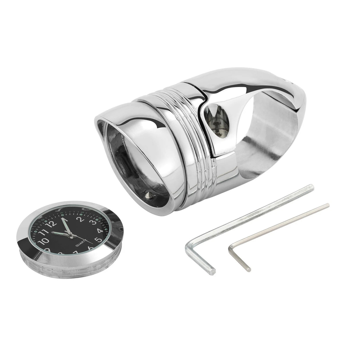 Universal 1 1/4" Front Handlebar Clock Mount For Harley Custom Cruiser Chopper