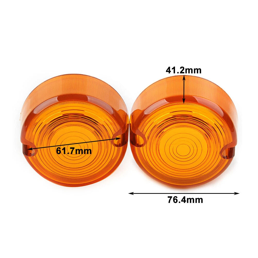 Turn Signal Lens Cover Amber Fit Harley Dyna FXD FXR Sportster XLH 883 1200 FXST