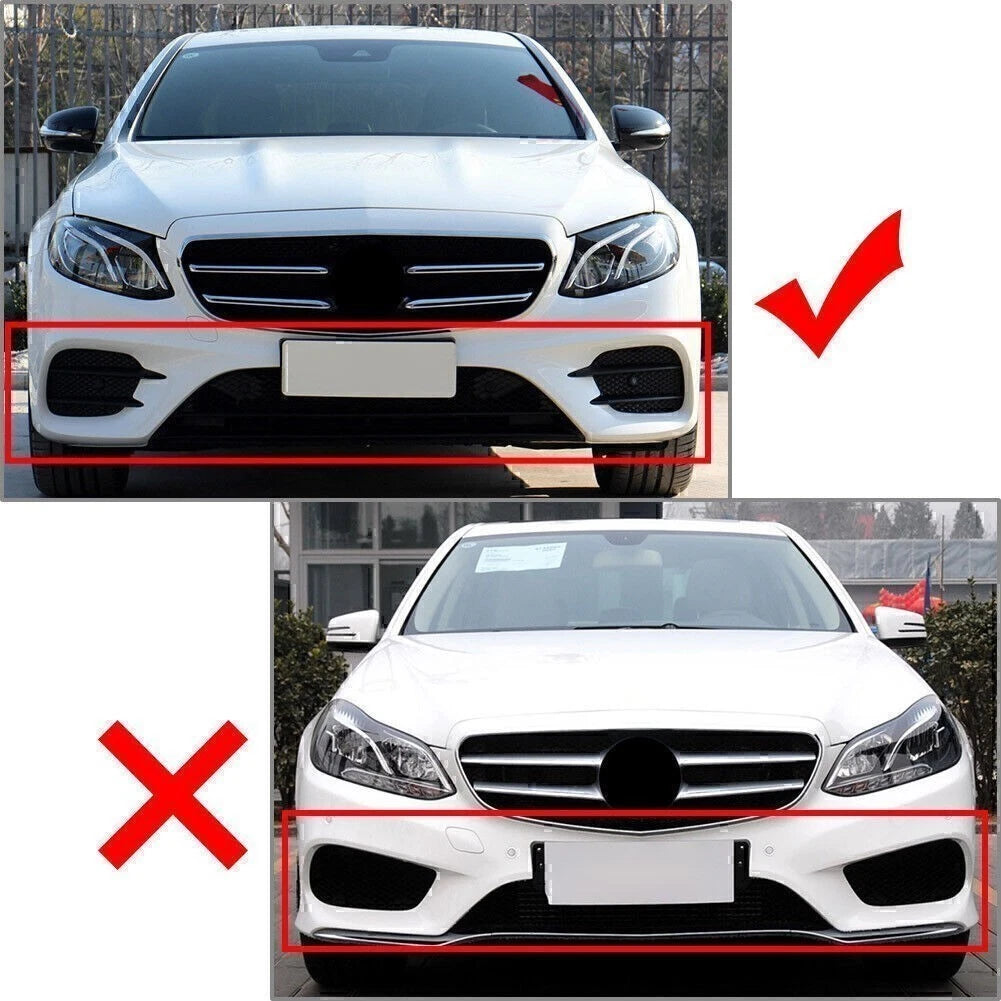 2pcs Black Front Bumpe Splitter For Benz E-Class W213 E200/300/260 2016-2020 19