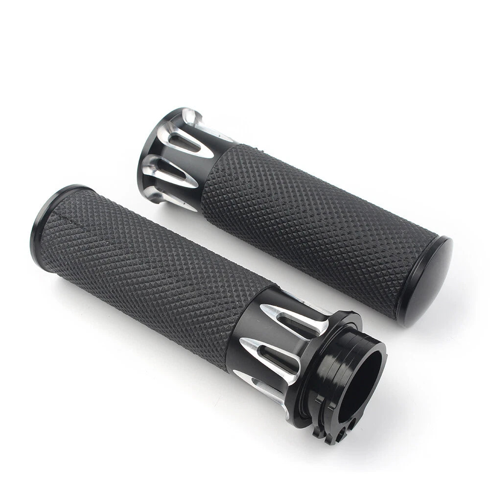 1'' Handle Bar Hand Grip For Harley Touring Street Glide Softail Dyna TU5 2pcs