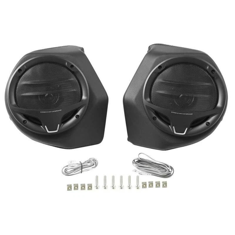 King Trunk Pad Rack Speakers For Harley Touring Electra Road Glide 2014-25 Black