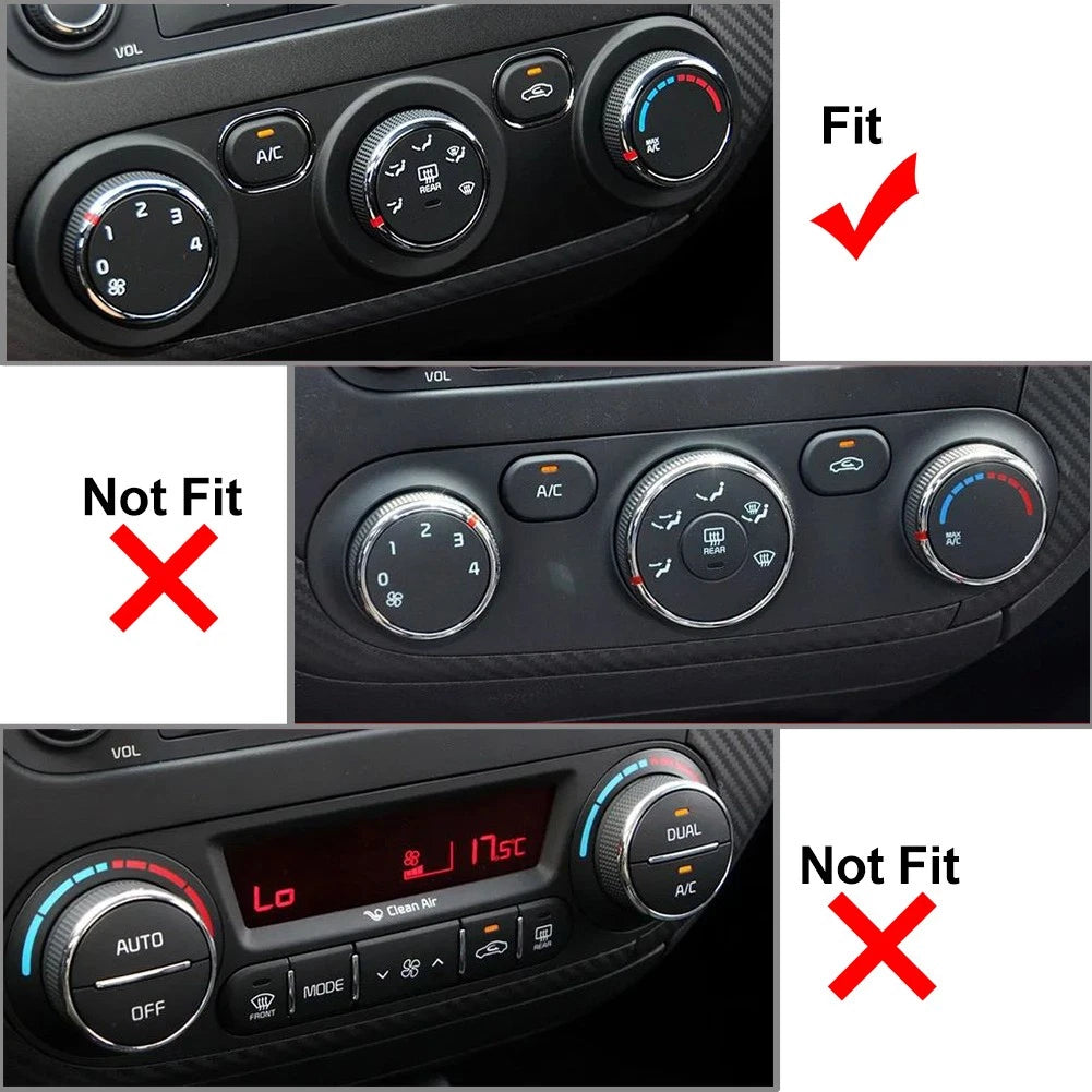 Red Center Console AC Switch Control Knob Ring For Kia Cerato K3 Forte 2017-2018