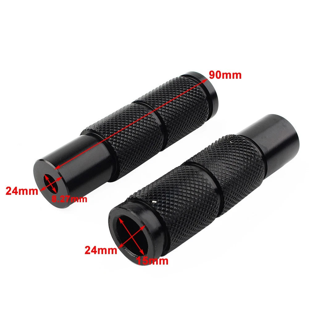 CNC Universal Motorcycle Bike Foot Pegs Footpegs Rear Set Pedals Racing Black