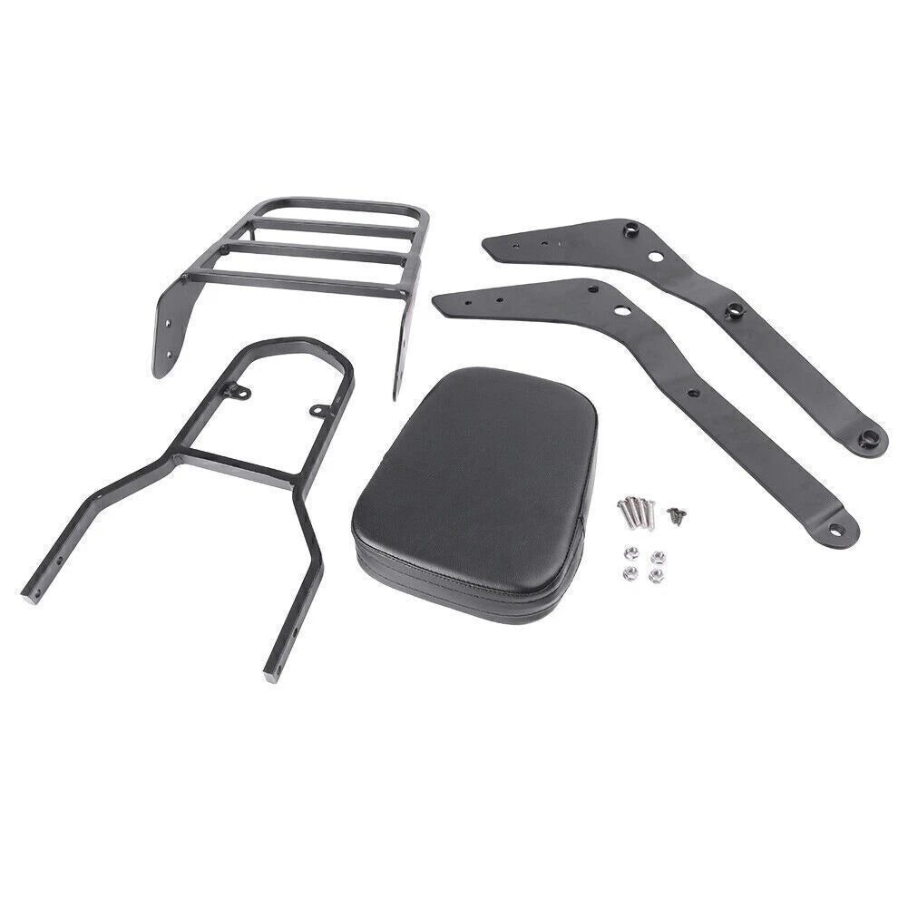 Steel Backrest Sissy Bar & Rack Black Fit for Honda Shadow VT750C Aero 2004-2012