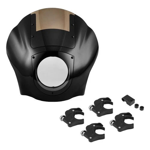 Quarter Fairing & Windshield & 49mm Clamps For Harley Street-Bob FXBBS 2018-2025