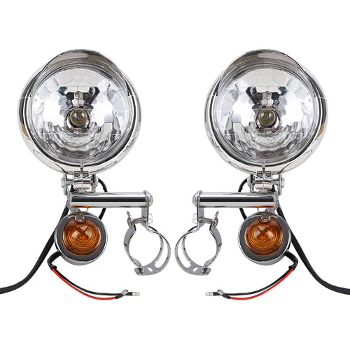 Motorcycle Passing Turn Signal Driving Fog Spot Light Bracket For Harley Touring
