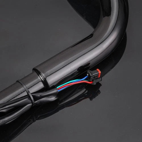 PRE-WIRED 10" Meathook Bar Ape Hangers Handlebars For Harley FLHX FLHT 2014-2023
