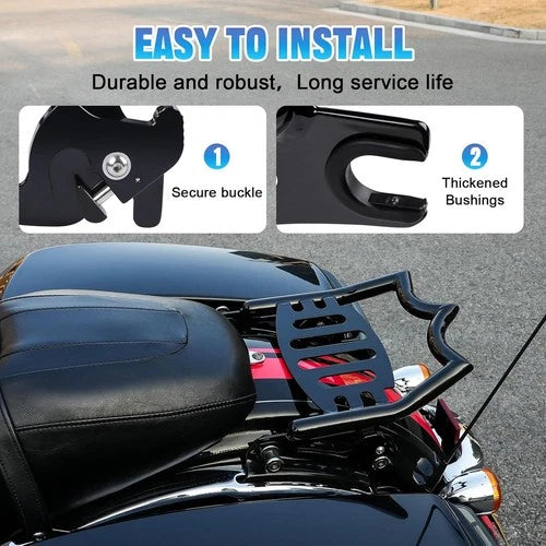 Black Detachable Luggage Rack For 09-25 Harley Road Electra Street Glide Special