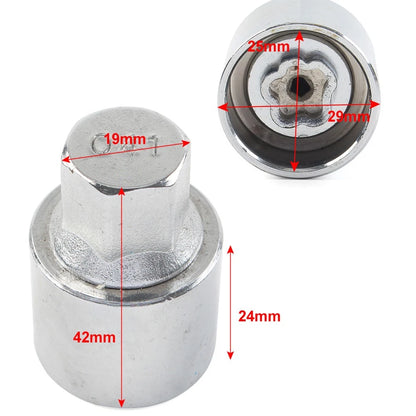 Wheel Lock Lugnut Anti-theft Screw Nut Removal Key Socket For BMW #41
