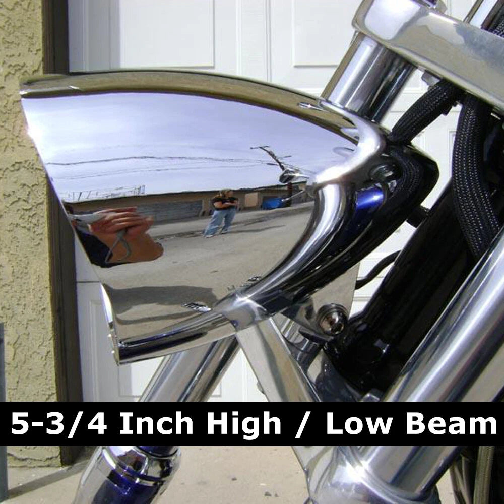 Chrome 5.75 Bullet Headlight For Harley Honda Steed Shadow Cruise Chopper Custom