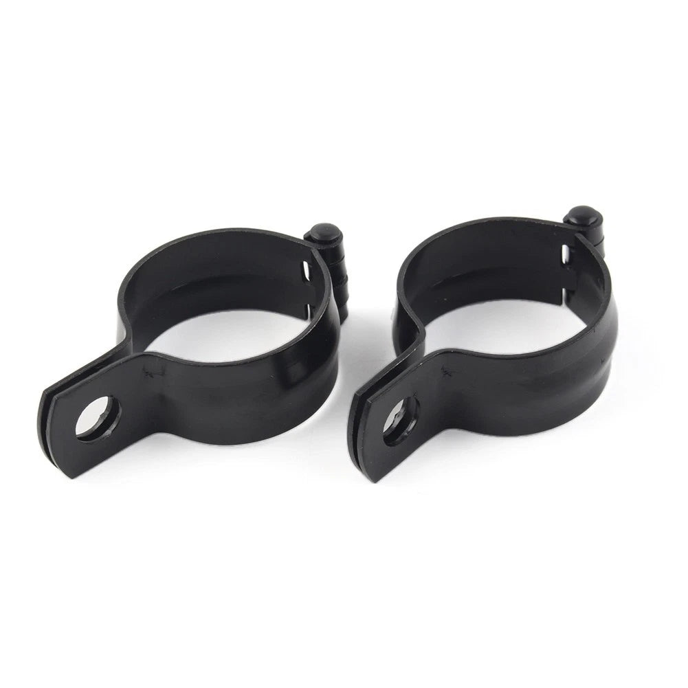 2Pcs Motorcycle Front Fork Clamp Turn Signal Light Mount Bracket Holder Black