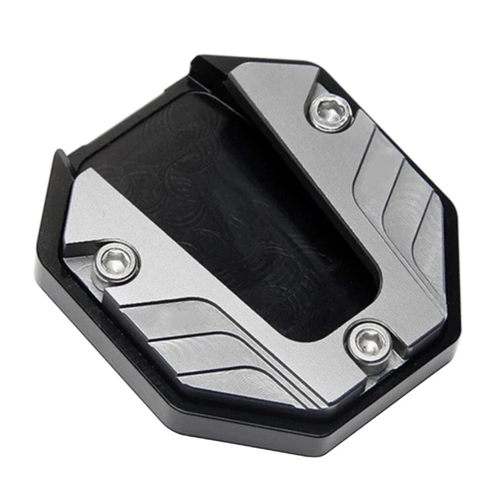 Kickstand Extender Foot Side Stand Extension Pad Support Plate Motorcycle Silver