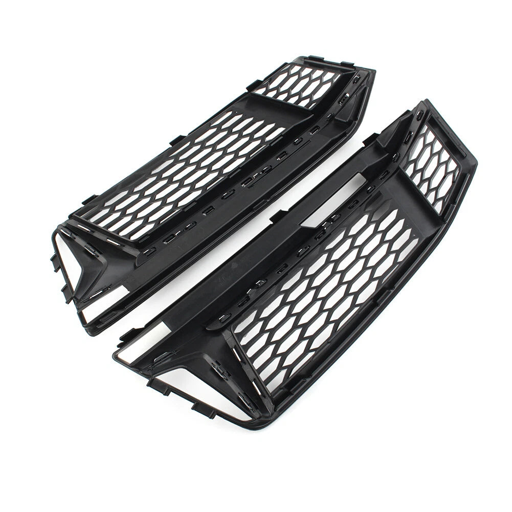 Front Bumper Fog Light Grille Cover Honeycomb For Audi A4 B9 S4 2016-2018