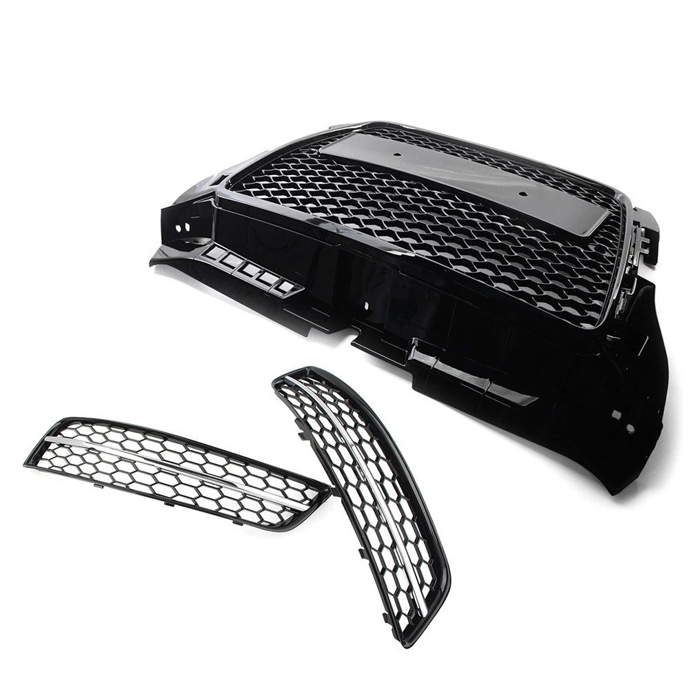 Front Radiator Grille With Fog Light Cover Set For Audi A3 8P 2009-2012 US