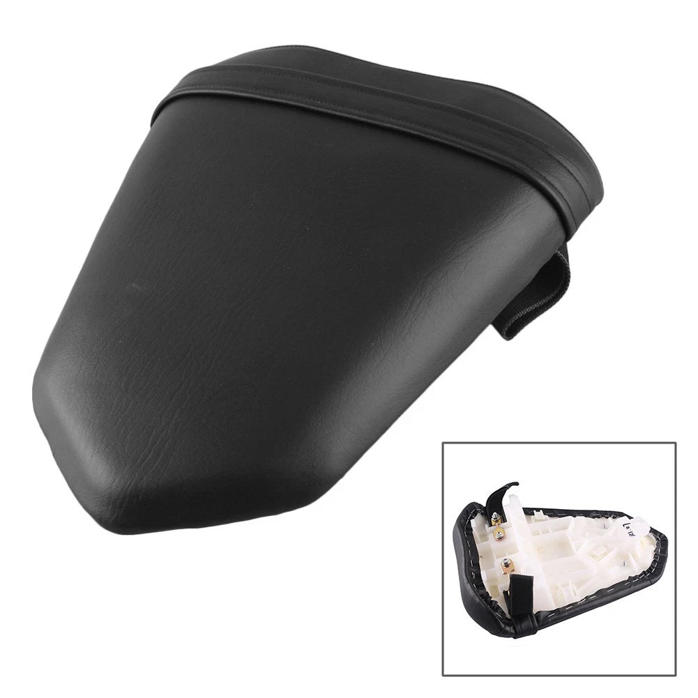 1× Racing Bike Rear Pillion Seat Cushion Cover Black For Yamaha YZF-R1 2007-2008