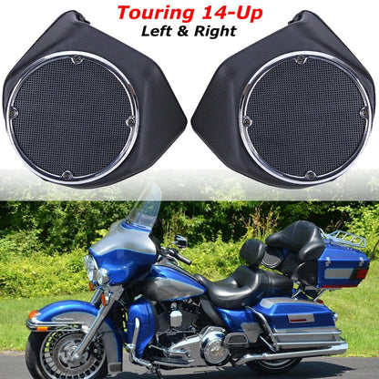 Rear Trunk 6.5" Speakers Pods Fit For Harley Tour Pak Street Road Glide 14-2022