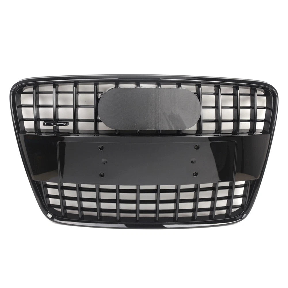 1 Piece Front Bumper Radiator Vent Grille For Audi Q7 2005-2015 Glossy Black