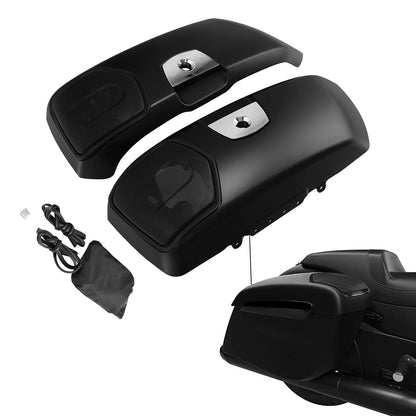 Matte Black Saddlebag Lids Cover Fit For Indian 2019-2025 Chieftain Dark Horse