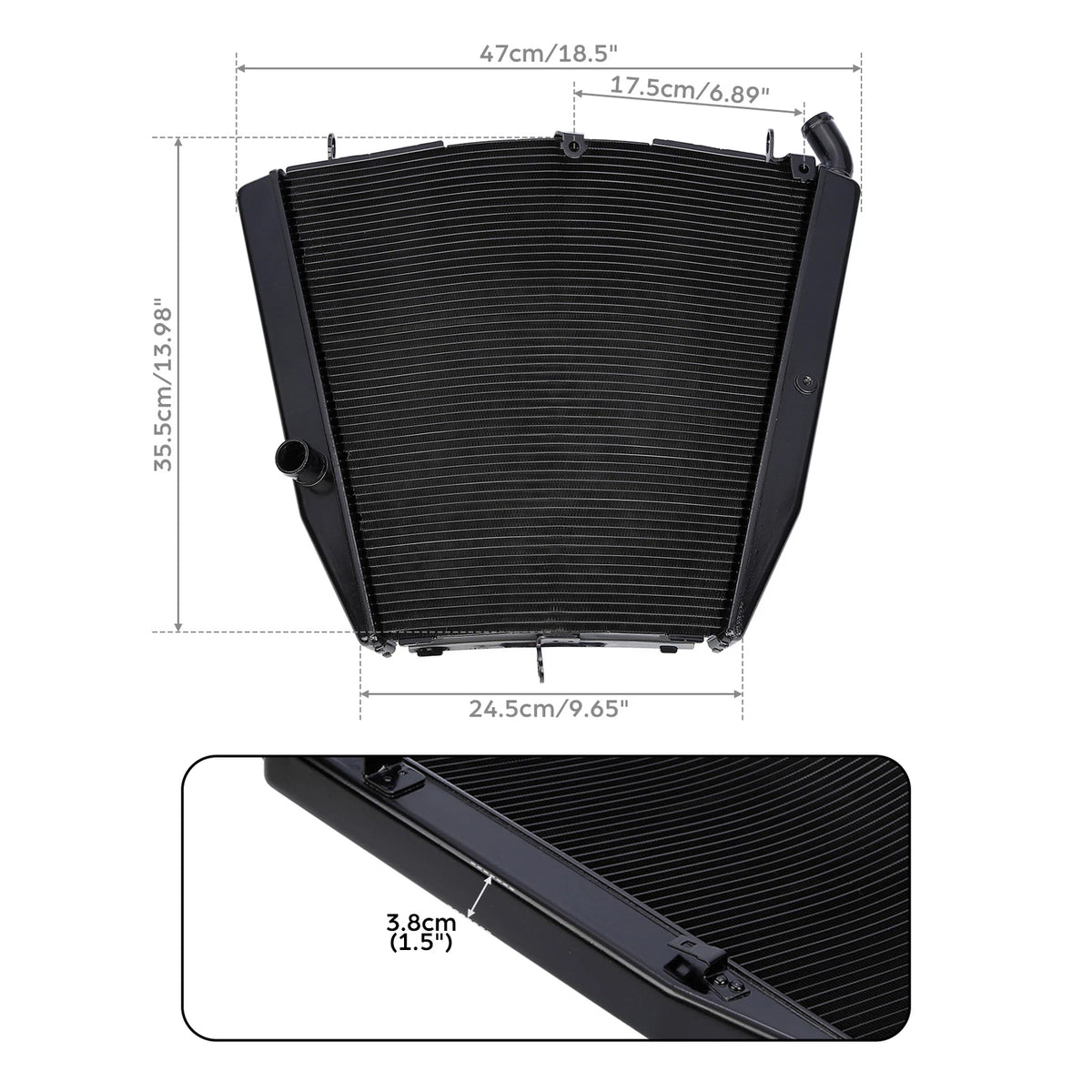 Aluminum Radiator Cooler Cooling Fit For Honda CBR1000RR CBR 1000RR 2006-2007 US
