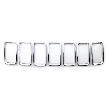 Front Grille Grill Insert Ring Trim Cover For Jeep Grand Cherokee 2014-16 Chrome