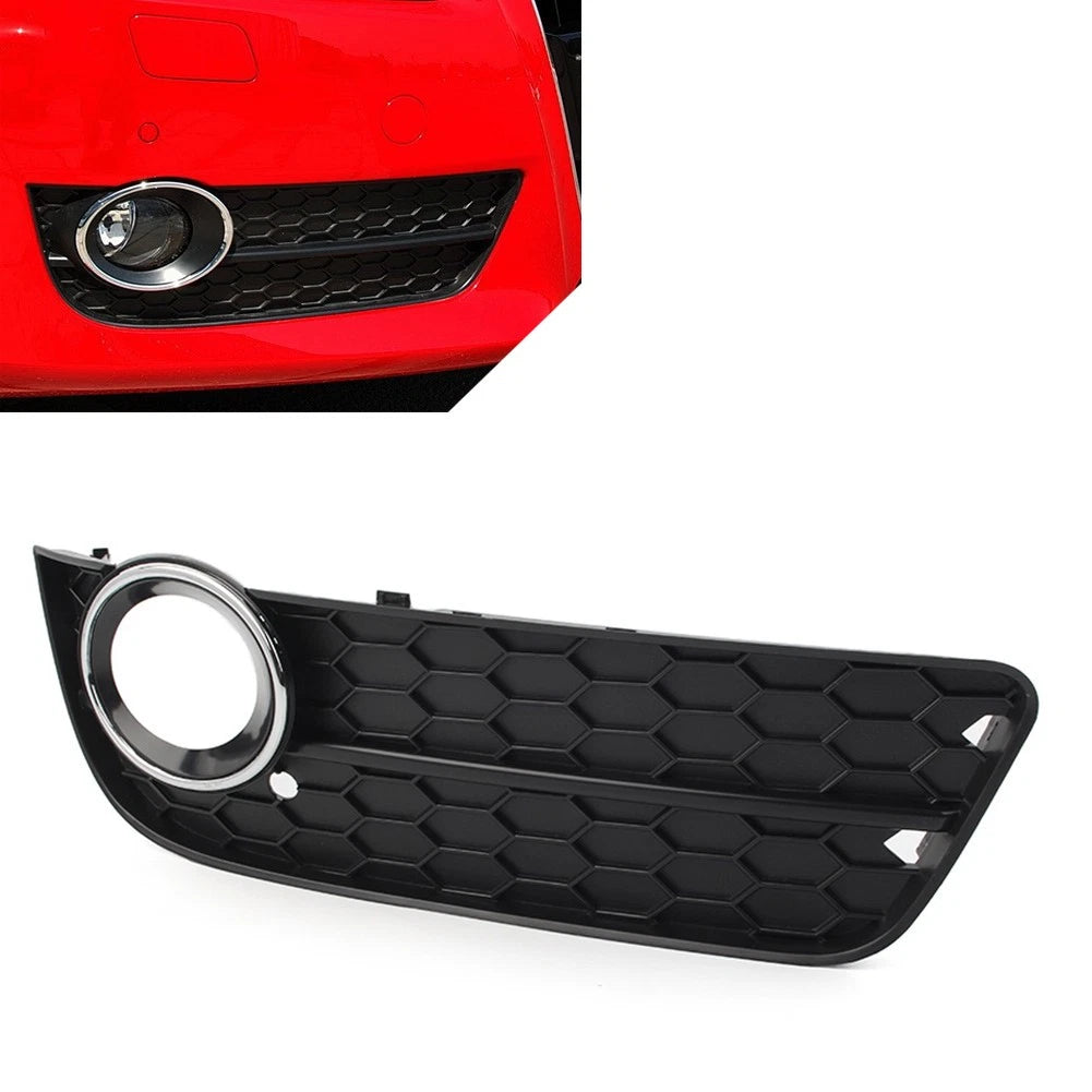 Right Front Bumper Fog Light Grille Cover With Chrome Ring For Audi A5 2008-2011