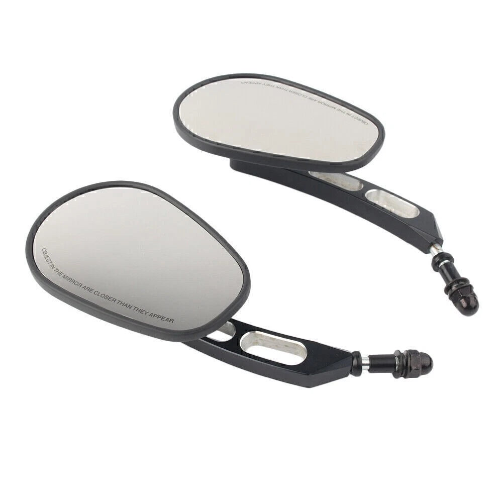 2PCS Rearview Side Mirror Matte Black fit Sportster 883 Softail Touring Dyna mo