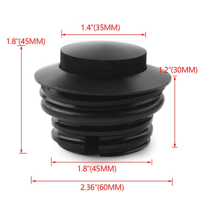 Fuel Tank Cover Flush Pop Up Reservoir Gas Cap Vented Fit Harley Davidson Black