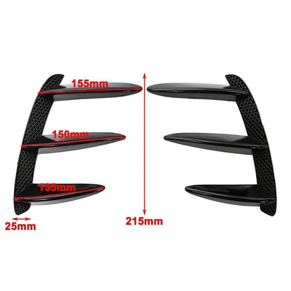 BLK Rear Bumper Spoiler Canard Air Vent For Mercedes Benz W176 A200 A250 A45