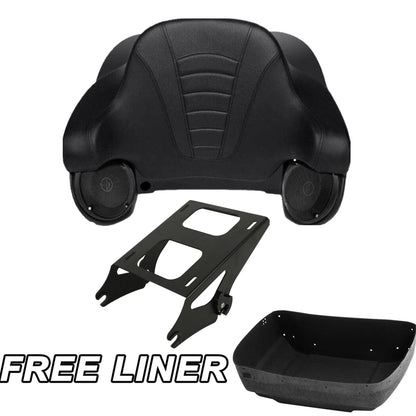 King Trunk Pad Mount Rack Speakers Fit For Harley Touring 2014-Up