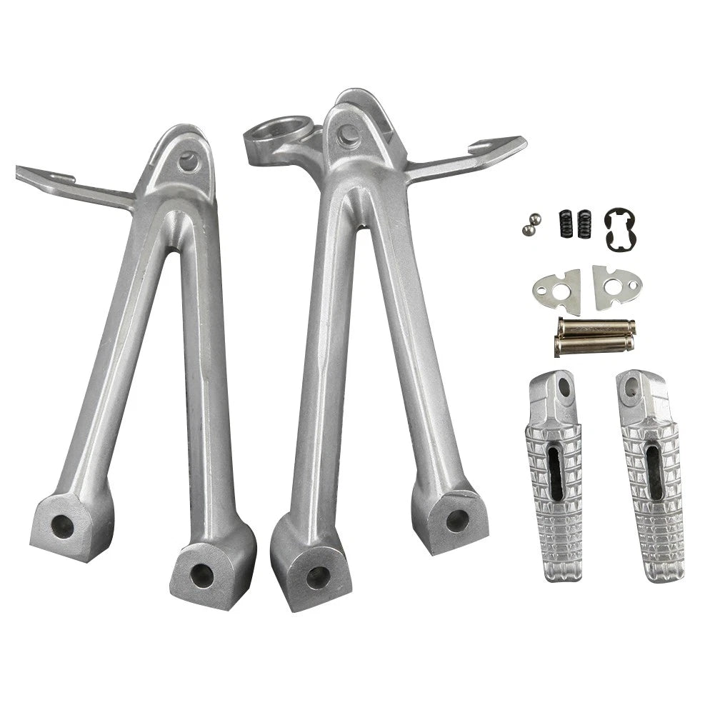 Passenger Foot Pegs Footrest Brackets Rear for Suzuki 2008-2010 GSXR 600/750