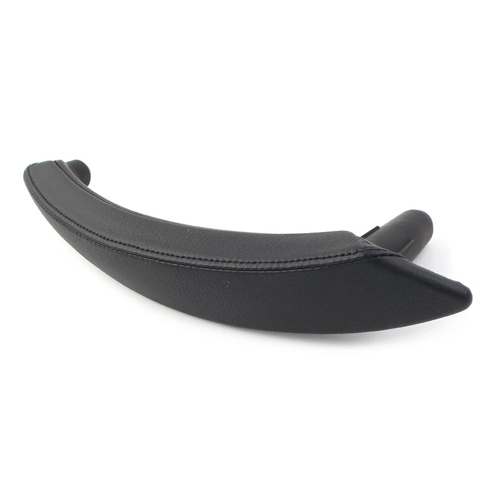 Car Door Trim Pull Handle Right Side Real Leather Fit for BMW X5 X6 E70 Black