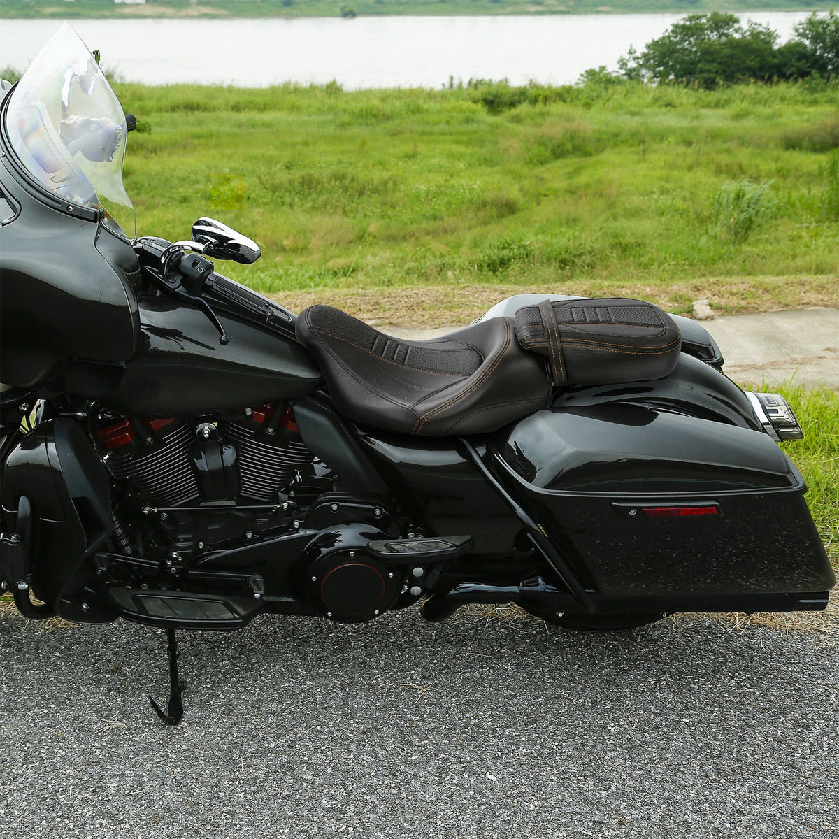 Low-Profile Driver Passenger Seat Fit For Harley Electra Road Glide 2009-2023 US