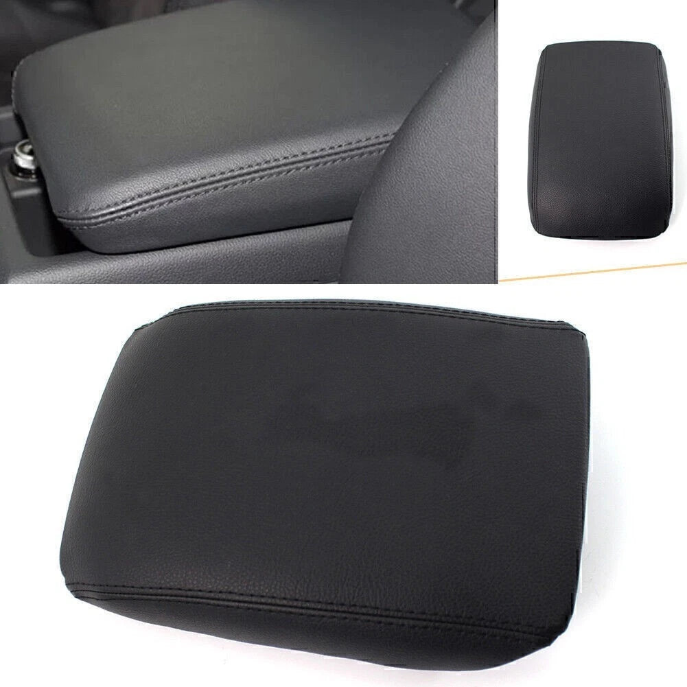 Center Console Lid Armrest Cover Leather For AUDI A4 A5 B8 2008-2016 Black Car