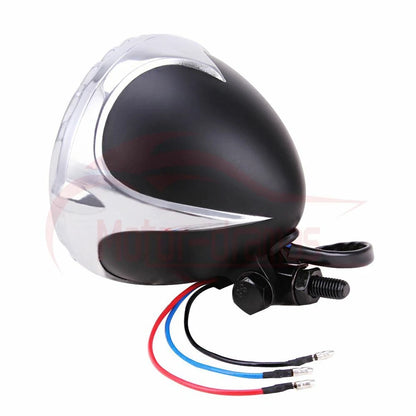 Motorcycle Headlight Finned Grill For Harley Chopper Bobber Cafe Racer