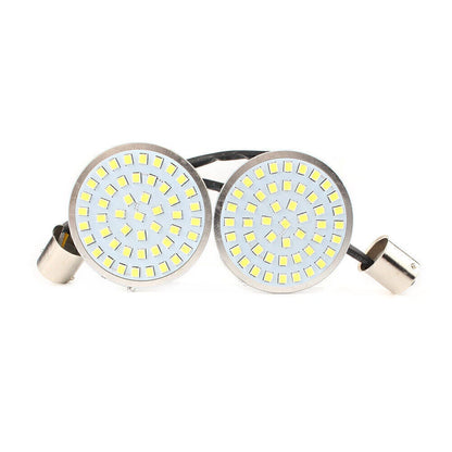 2" 1156 LED Turn Signal Inserts Style Amber Light for Harley Davidson 2pc